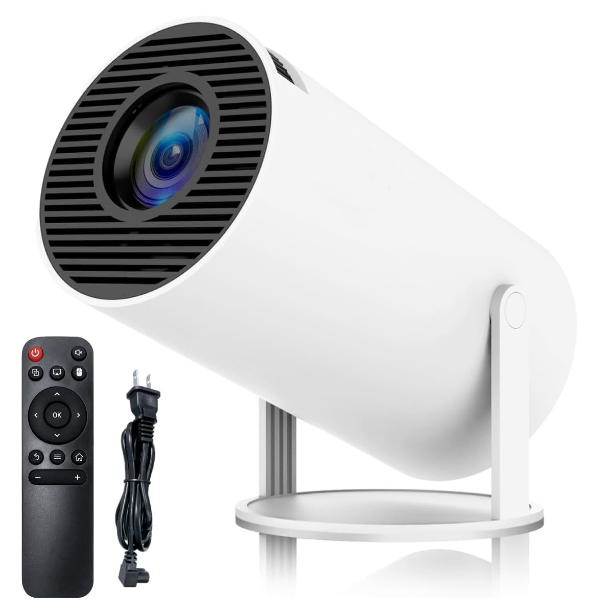 BIGASUO Projector Home 4K Support Andriod iOS 5G WiFi 1080P Smartphone Full HD Portable Builtin YouTube Other Apps Auto Keystone 4000 Lumens 200" Screen Compatible 4K TV Stick