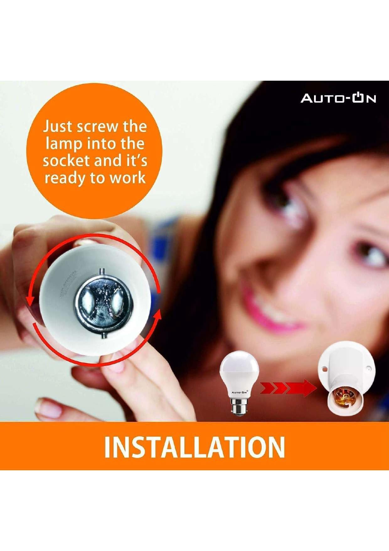 Auto-ON Day/Night Sensor 9W Smart LED Bulb, Soft White, Built-in Dusk to Dawn Sensing, 6th Gen Chip Technology, B22 Base, with Surge Protector. Pack Of 1(One Year Warranty) - Image 6