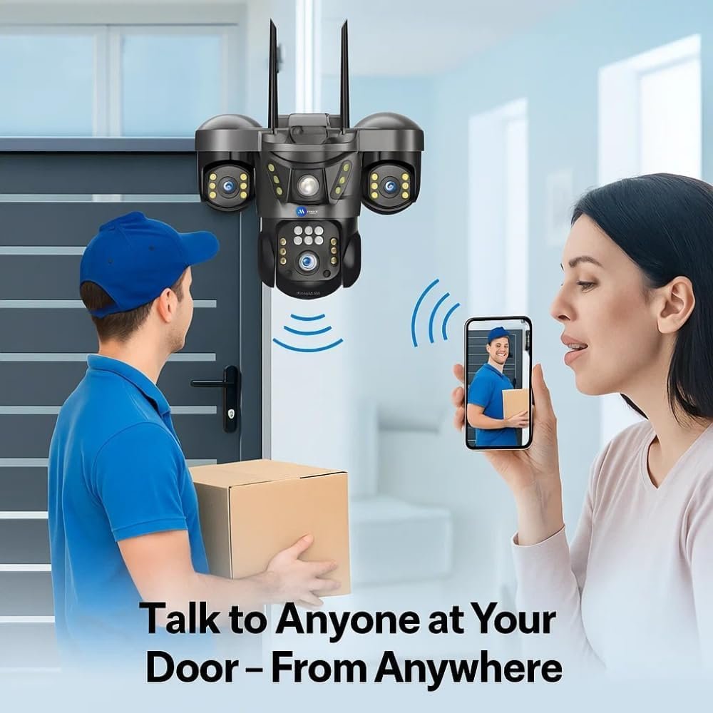 Maizic Smarthome Trion 4G Sim CCTV Camera 5MP3 (15MP) Triple Lens | 360 Pan Tilt Outdoor Security Camera | Color Night Vision | Human Motion Alerts | Two-Way Audio (Trion 4g Outdoor) - Image 5