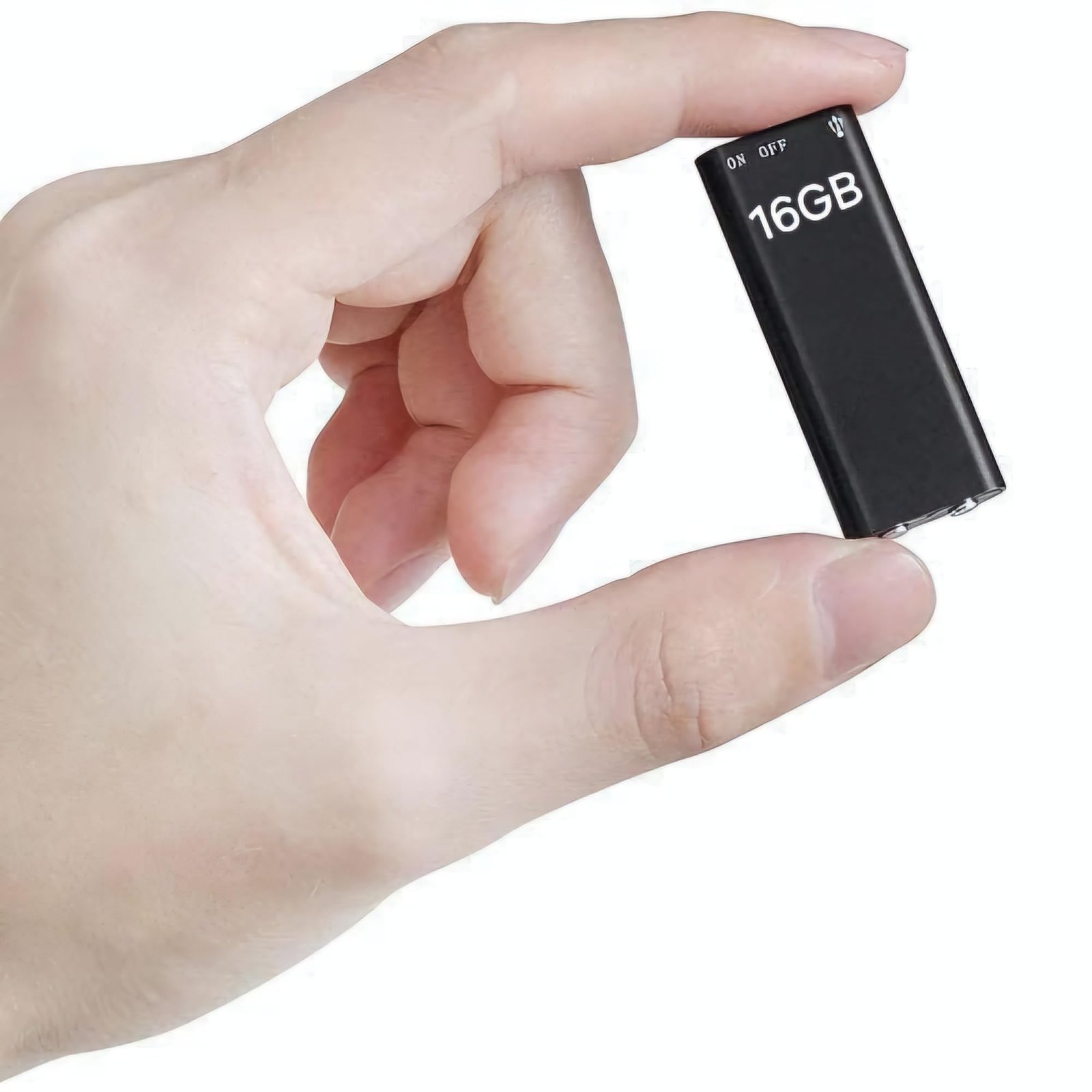 YIMBLI Digital Mini Voice Recorders -Small Hidden Spy Super Long Storage Capacity 16 GB | Date & Time Stamp | Easy to Use | Crystal Clear Sound Digital Recording Mp3 Player (Black)