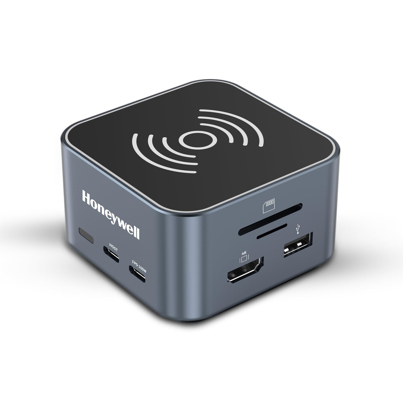Honeywell New Launch 12-in-1 Type C Dock with 4K HDMI, MagSafe Wireless 15W, 4xUSB Ports PD 100W, Mic, Ethernet & Audio Port, SD & MicroSD Slot, All Type C Devices, Windows/MacBook