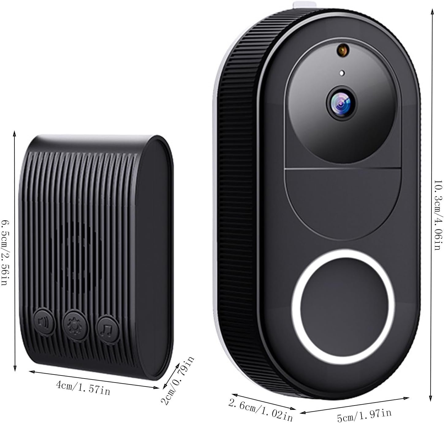 Deoxys Wireless Video Doorbell Camera with Chime, 1080P Smart WiFi Door Bells Camera,Motion Detection, 2-Way Audio, Night Vision,Battery Powered - Image 5