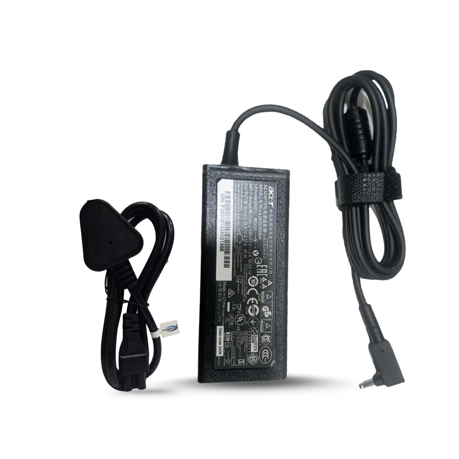 45w 19v 2.37a Pin Size 3.0 * 1.1mm Replacement Laptop Charger Adapter Compatible for Acer Swift 3, Aspire v13 P3 Chromebook 11 13 14 15 N7 R11 C720 CB3 CB5 (with Power Cable) (45w)