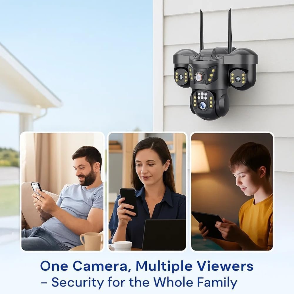 Maizic Smarthome Trion 4G Sim CCTV Camera 5MP3 (15MP) Triple Lens | 360 Pan Tilt Outdoor Security Camera | Color Night Vision | Human Motion Alerts | Two-Way Audio (Trion 4g Outdoor) - Image 8