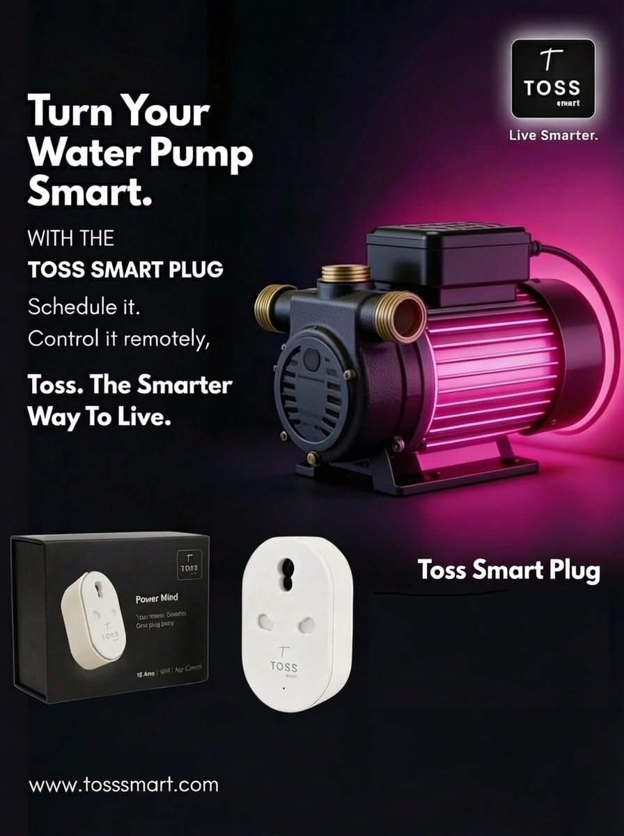 Toss Smart WiFi Plug 16A with Energy Monitoring | Voice Control – Alexa & Google Assistant Compatible | Smart Socket for AC, Geyser, Water Pump, Heater & Heavy Appliances - Remote App Control - Image 3