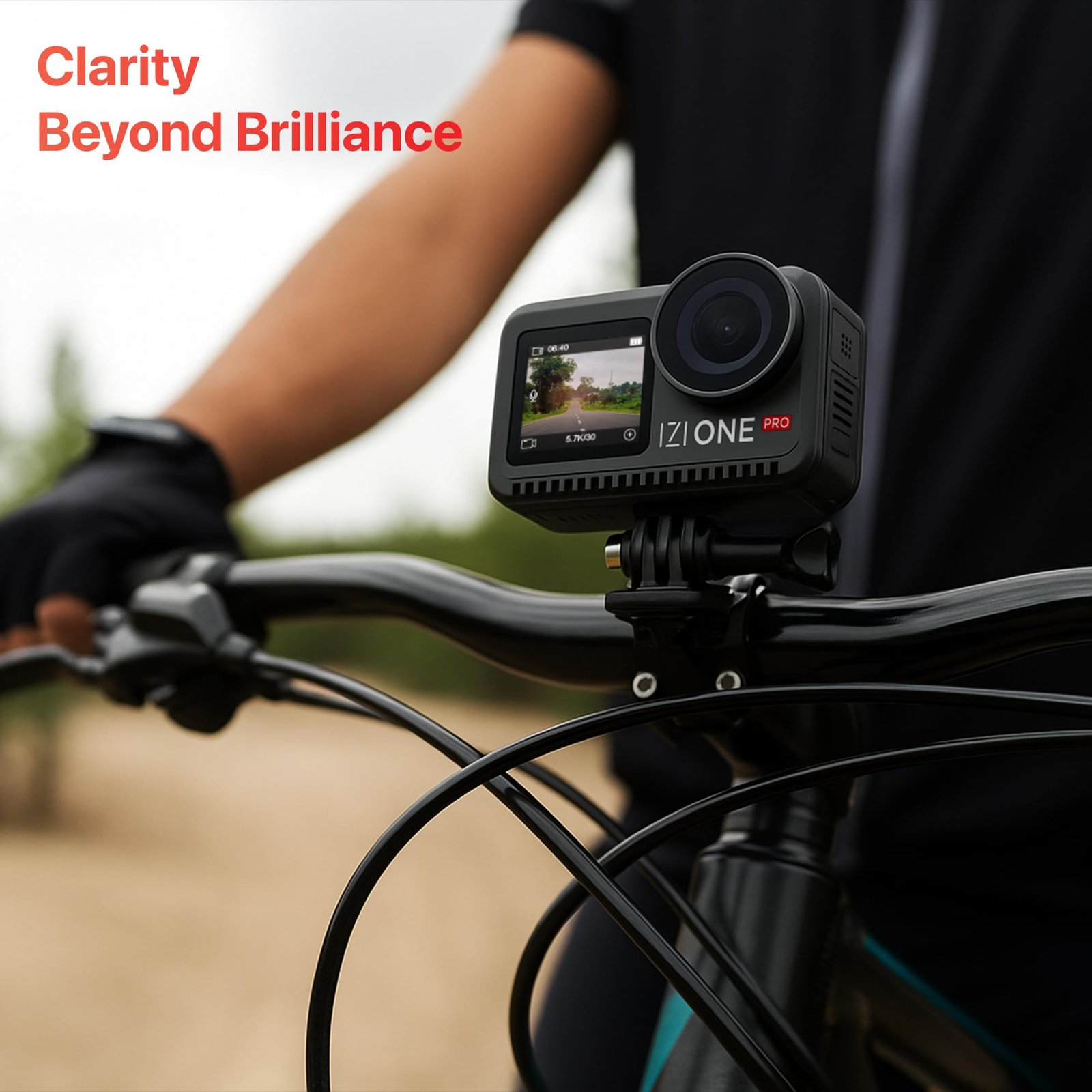 IZI One Pro 5.7k Action Camera | Ultra HD Sony STARVIS Sensor | 20M Body Waterproof | 2 x Battery with 240min Recording | Dual OLED, 6-Axis Gyro Stabilisation | HQ Mic Support | Reels, Vlogs & Bikes - Image 9