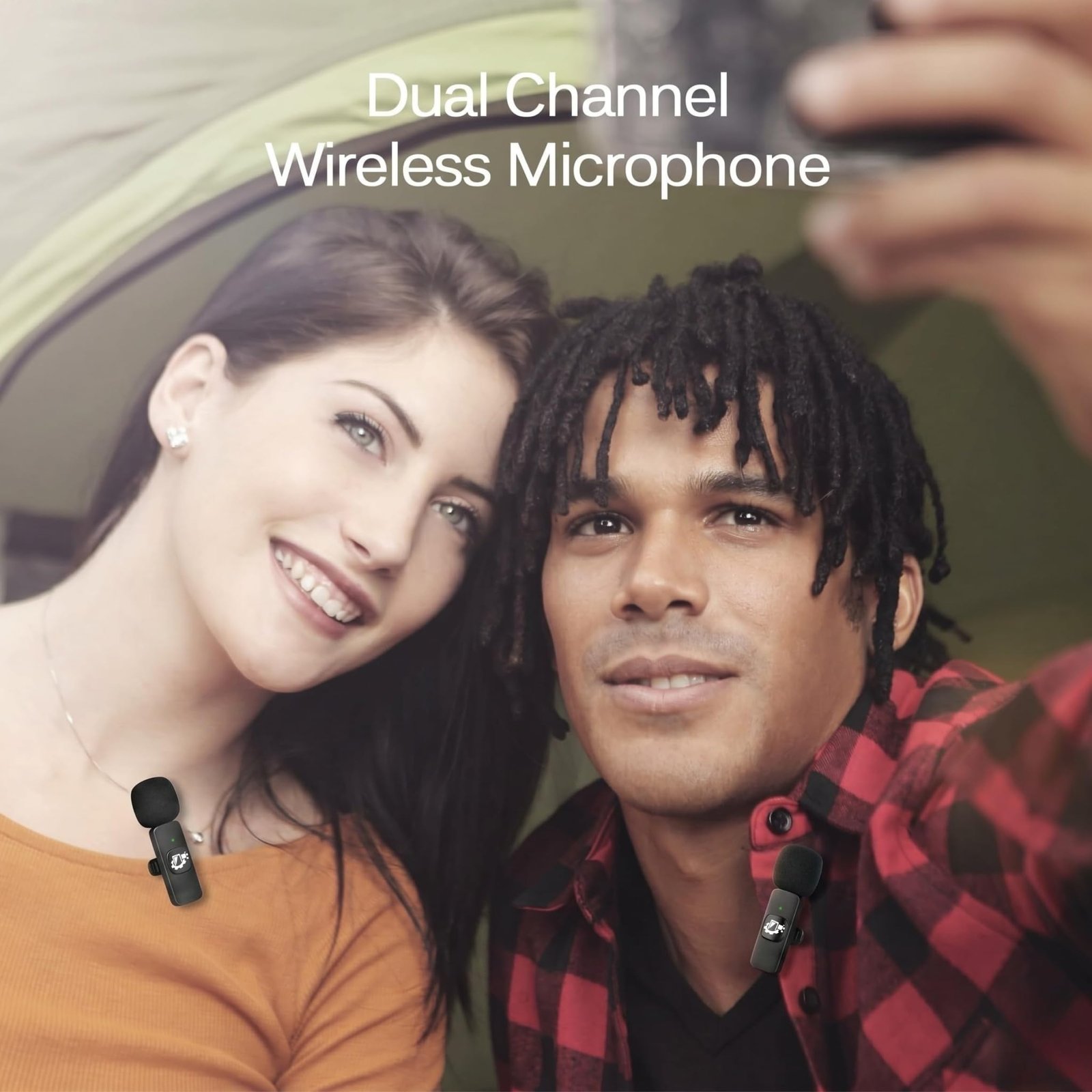 GADGETSWEAR Dual Wireless K8 Lavalier Microphone Plug and Use for YouTube Recording Video, Collar Bluetooth Mic for Vlogging, Portable & Compatible Android, iPhone (K8 Furry) - Image 9