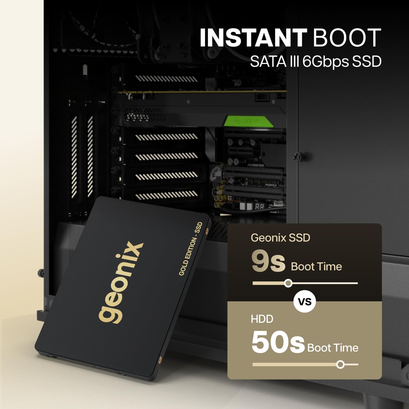 GEONIX SATA 2.5" 256GB Internal Solid State Drive6Gb/s | Fast Performance | Read/Write Speed Upto - 570/500 MB/s | Quad Channel Controller Compatible with PC and Laptop | 5 Years Warranty. - Image 3