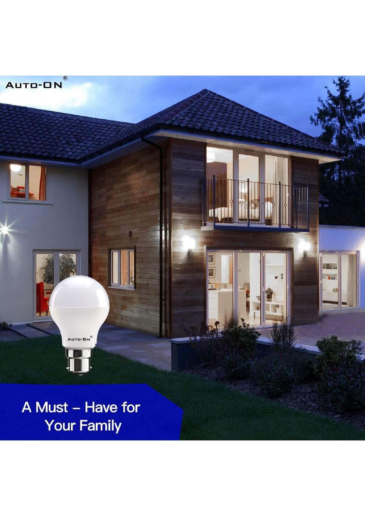 Auto-ON Day/Night Sensor 9W Smart LED Bulb, Soft White, Built-in Dusk to Dawn Sensing, 6th Gen Chip Technology, B22 Base, with Surge Protector. Pack Of 1(One Year Warranty) - Image 4