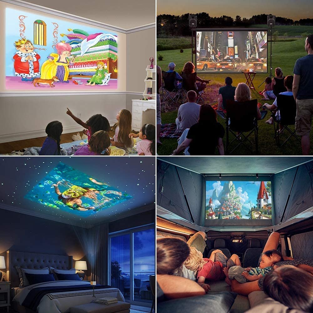 YG300 400LM Portable Mini Home Theater LED Projector with Remote Controller, Support HDMI, AV, SD, USB Interfaces (Yellow) HD 2.8 - Image 5