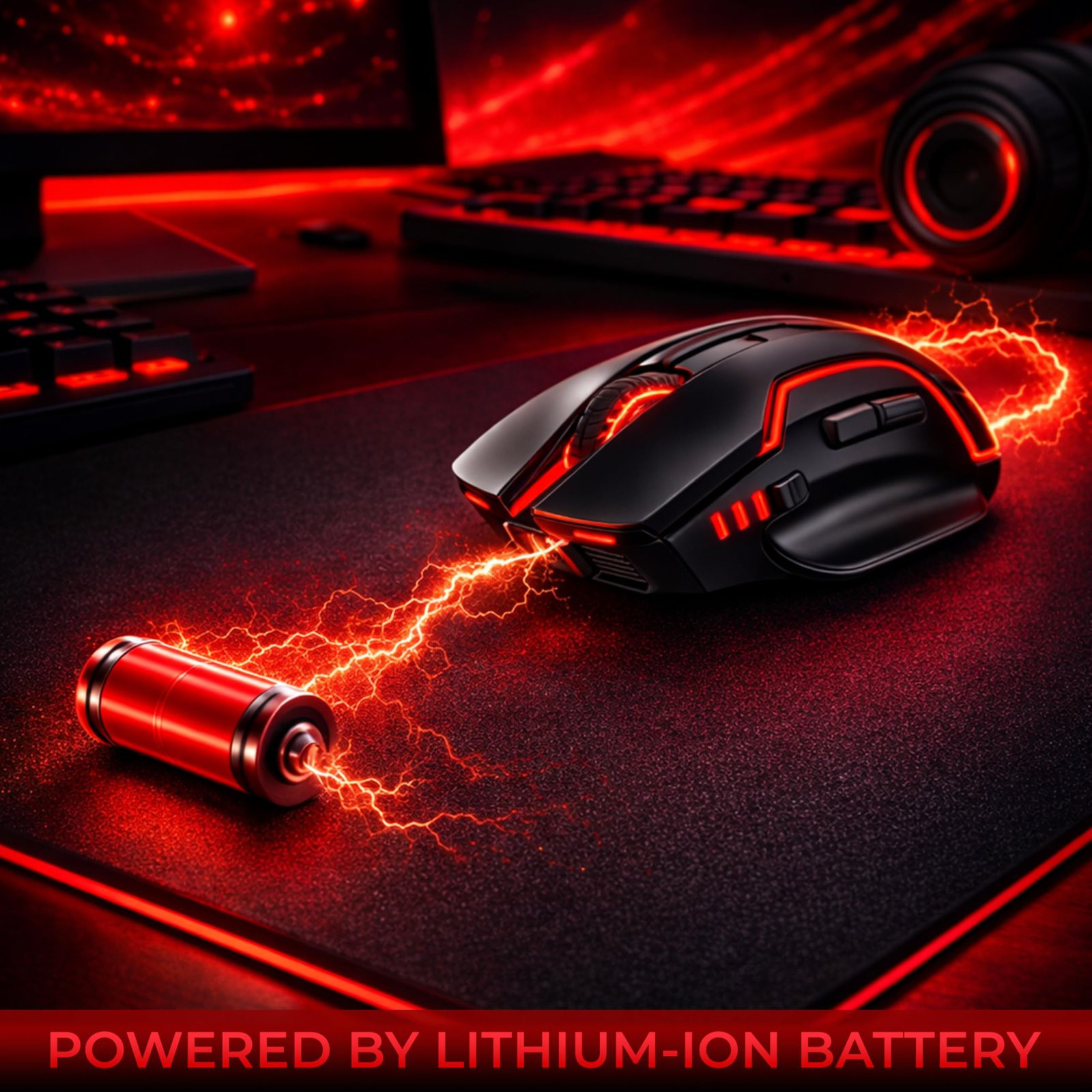 Ant Esports GM320 Pro Wireless Gaming Mouse RGB Backlit 3200 DPI Optical Sensor 2.4GHz USB Receiver Type-C Rechargeable Battery 8 Pre-Defined Buttons Ergonomic Lightweight Mouse for PC Laptop_ Black - Image 5