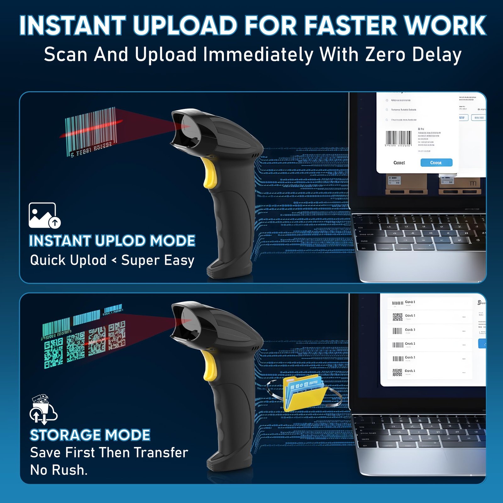Brontix X2 Wireless barcode scanner rechargeable with super fast scanning - Image 5