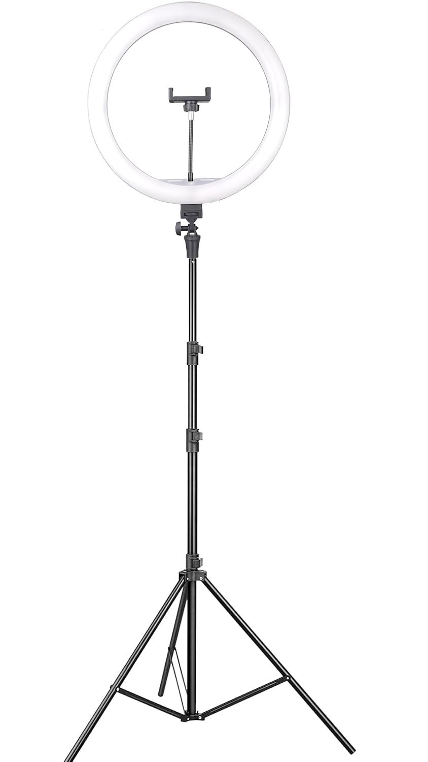 Ring Light with Tripod Stand, LED Circle Light with Phone Holder, Adjustable Height, Photography Lighting (4) - Image 5