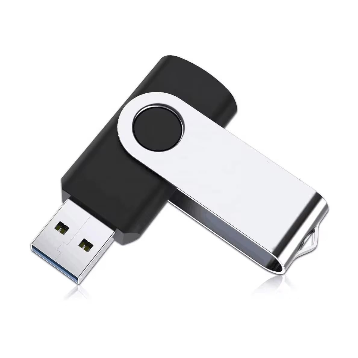 CleverlyGifted® 4GB | Swivel USB Flash Drive, Black and Silver, Portable Data Storage Device, 2.0, Speed Upto 10 mbps,1Pc - Image 3