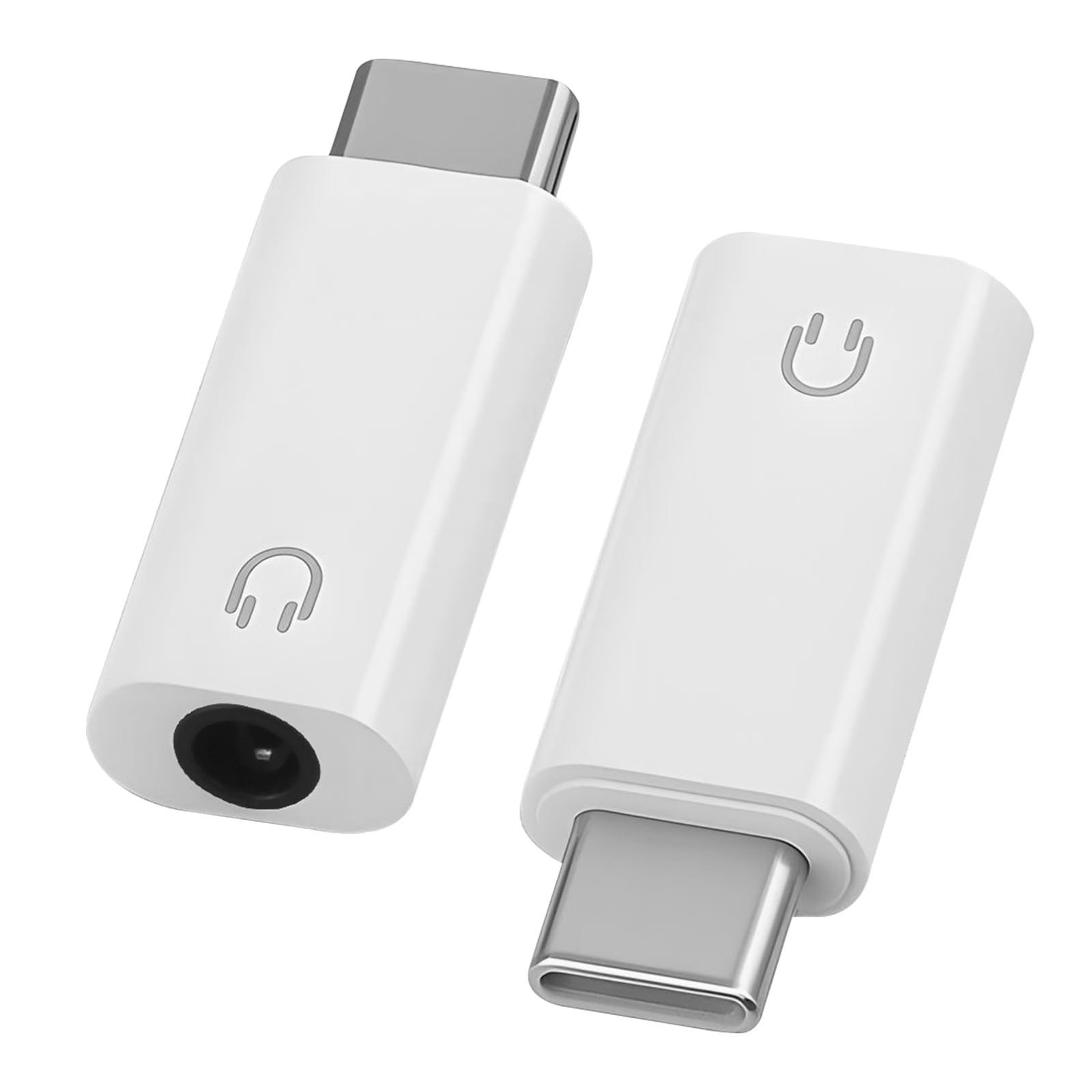 USB C to 3.5 mm Jack Adapter, USB C Headphone Adapter, Hi-Fi Audio Pack of 2