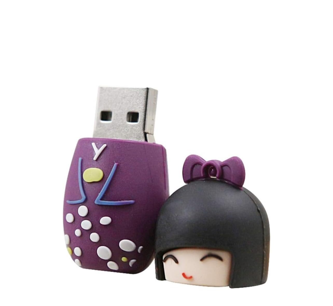 CleverlyGifted® 64GB Purple Japenese Doll USB Flash Drives, 2.0, Gifting Pen Drive, Upto 10Mbps, 1Pc - Image 3