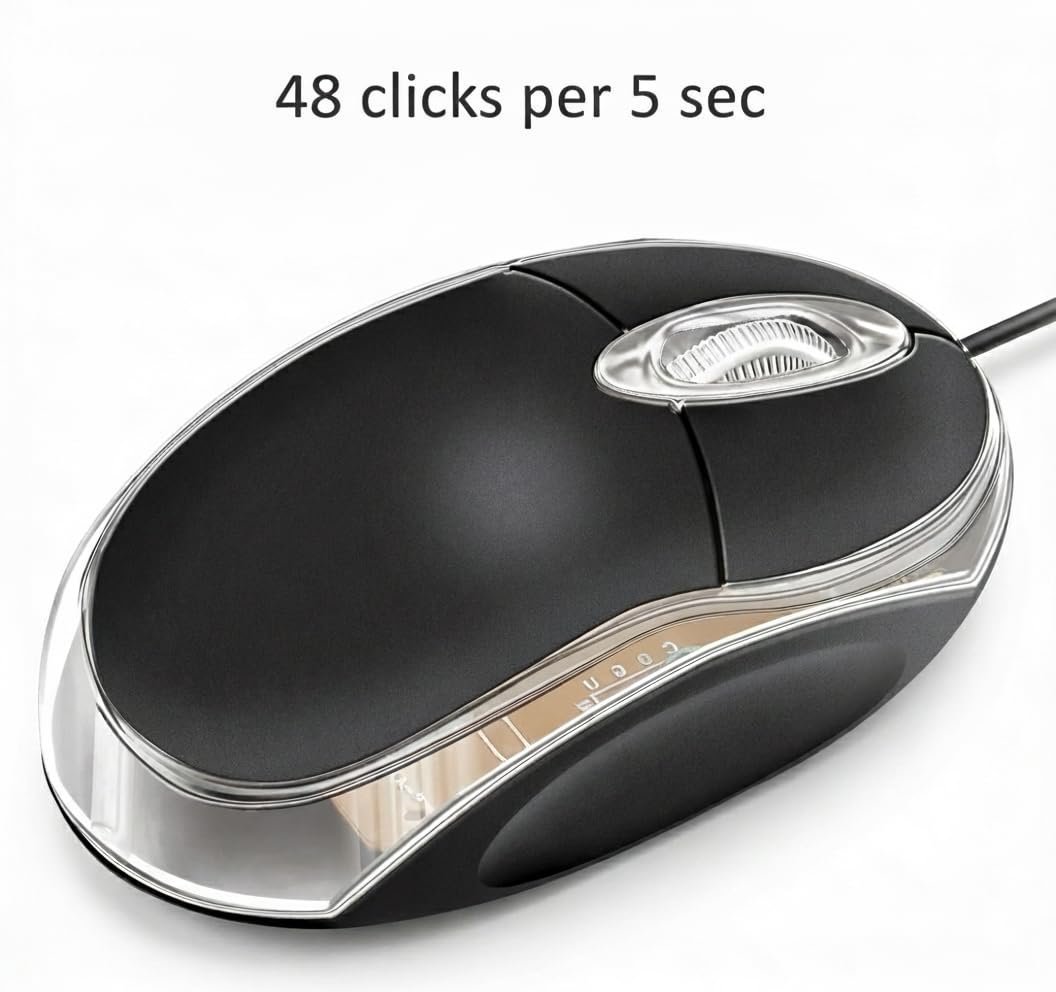 Automatic Mouse Clicker USB – Hardware Based, No Installation Needed | Fast Continuous Clicking (48 Clicks/5 Sec) | Ideal for Gaming & Productivity | Works on Windows, Mac & Linux - Image 3
