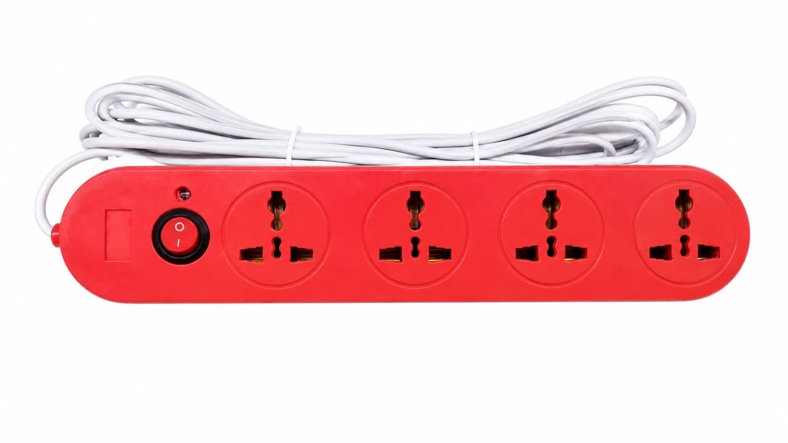 4-Socket Universal Power Strip, with Master Switch, 2M Long Copper Wire, Surge Protector - Image 3