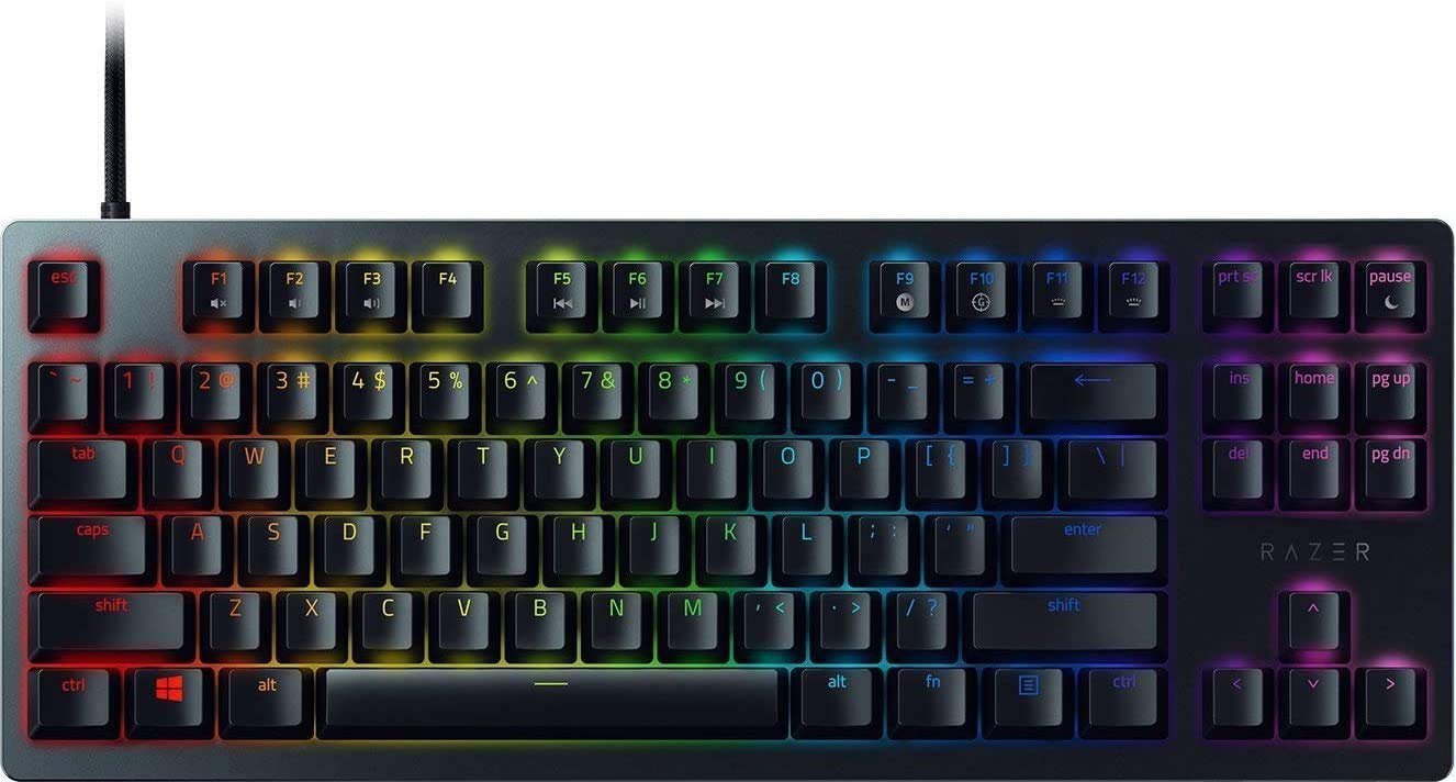 Huntsman Mini Clicky Optical Purple Switch USB-C Gaming Keyboard I RGB Customizable backlighting - RZ03-03390100-R3M1 (Black)