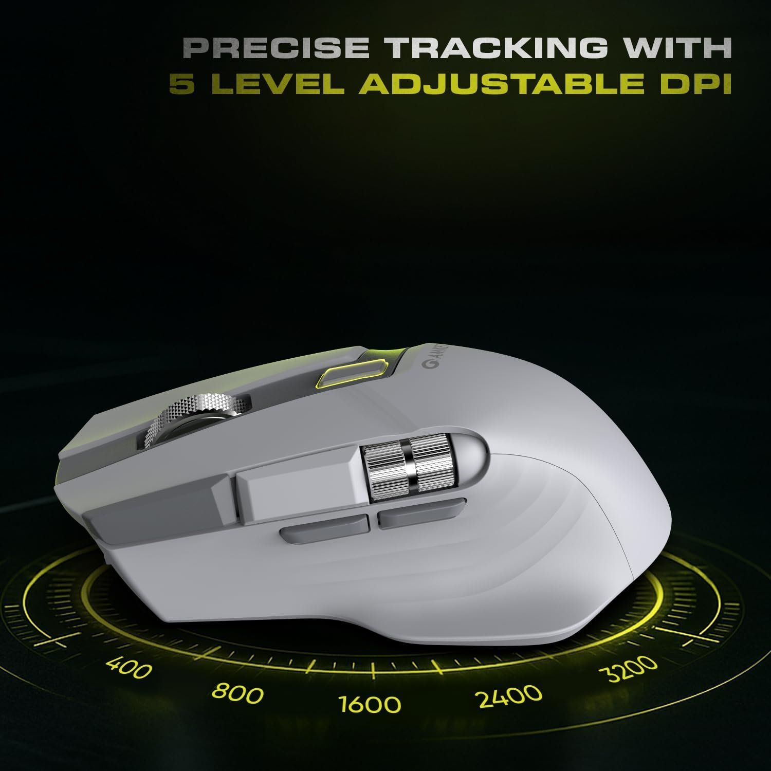 XS Series Flow S Ergonomic Wireless Mouse/Bluetooth Mouse with Side Scroll, 2.4G + 3×BT, 7 Buttons, Multi-OS, 3200 DPI Adjustable, 1000Hz Polling, 800mAh Rechargeable - Image 7