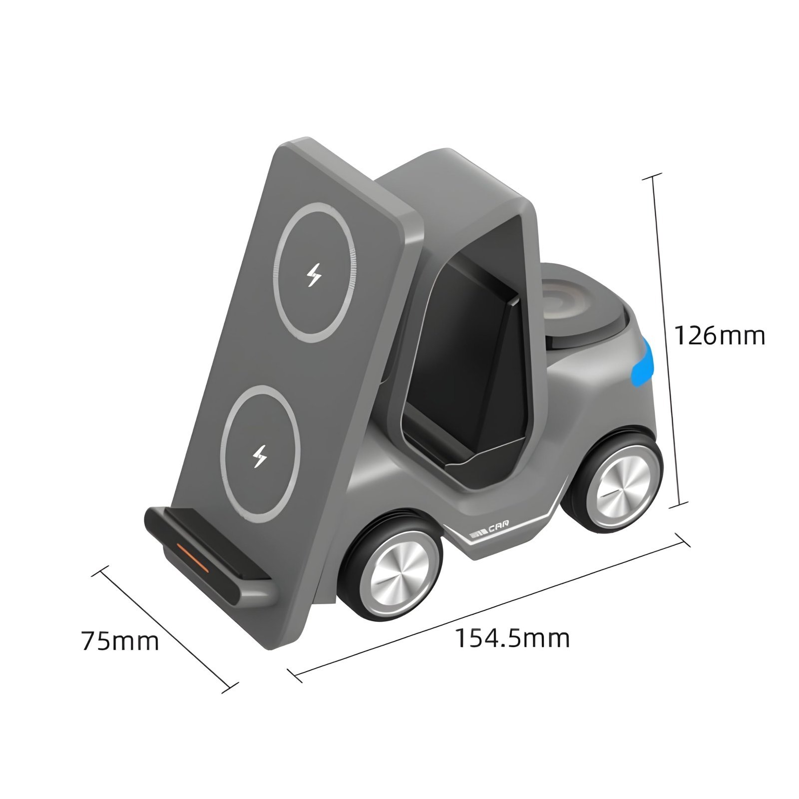 Multi-Device 3-in-1 Wireless Charging Station, 15W Foldable Magnetic Charger Stand and Compact Travel Power Pad - Image 2