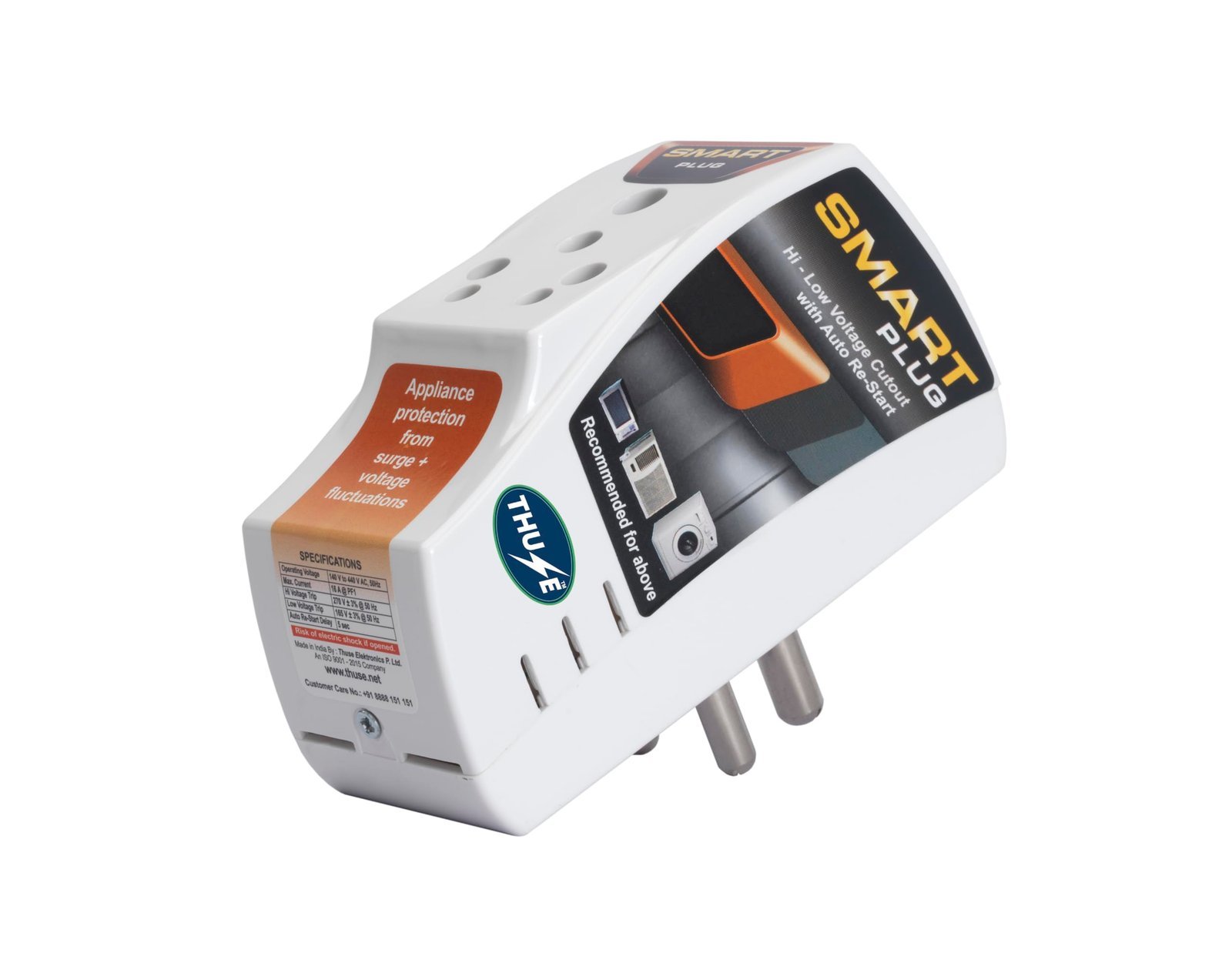 16A (White), Voltage Protector for Washing Machine, Smart Water Heater, Microwave Oven, Dishwasher, AC, EV Charger, Over-Under Voltage Protector with Surge Protection Upto 4000 Volts - Image 3