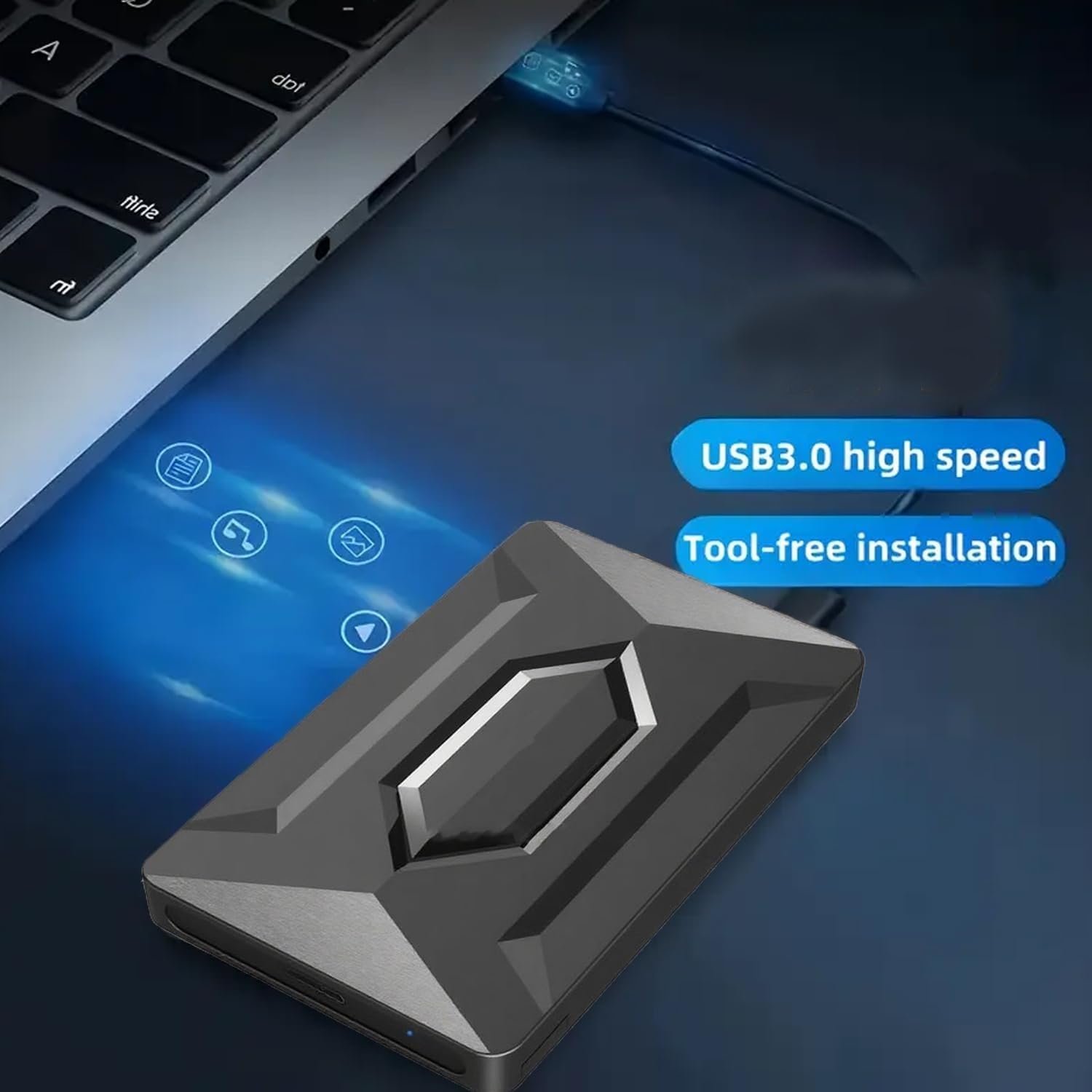 500GB Portable External Hard Drive USB 3.0, High Speed Data Transfers, Supports Windows, Linux and Mac OS Systems, Compatible with, PlayStations, TV, and Other Devices.(MAROWAK Hexagon)(k.t) - Image 7