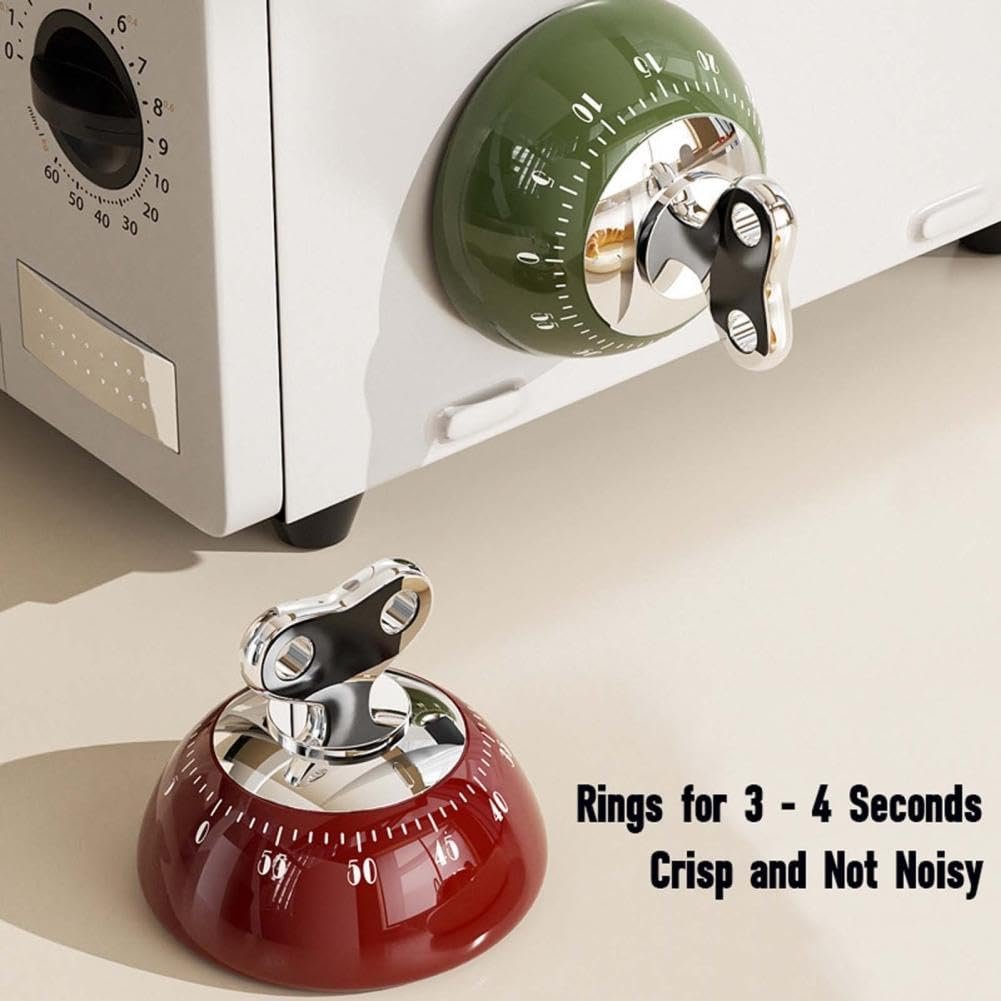 Digital Kitchen Timer, 60-Minute Countdown and Alarm, Kitchen Bowl-Shaped Magnetic Timer with Magnetic Attachment, Manual Countdown Timers Cl for Cooking, Office Tasks, and Study (Green) - Image 3