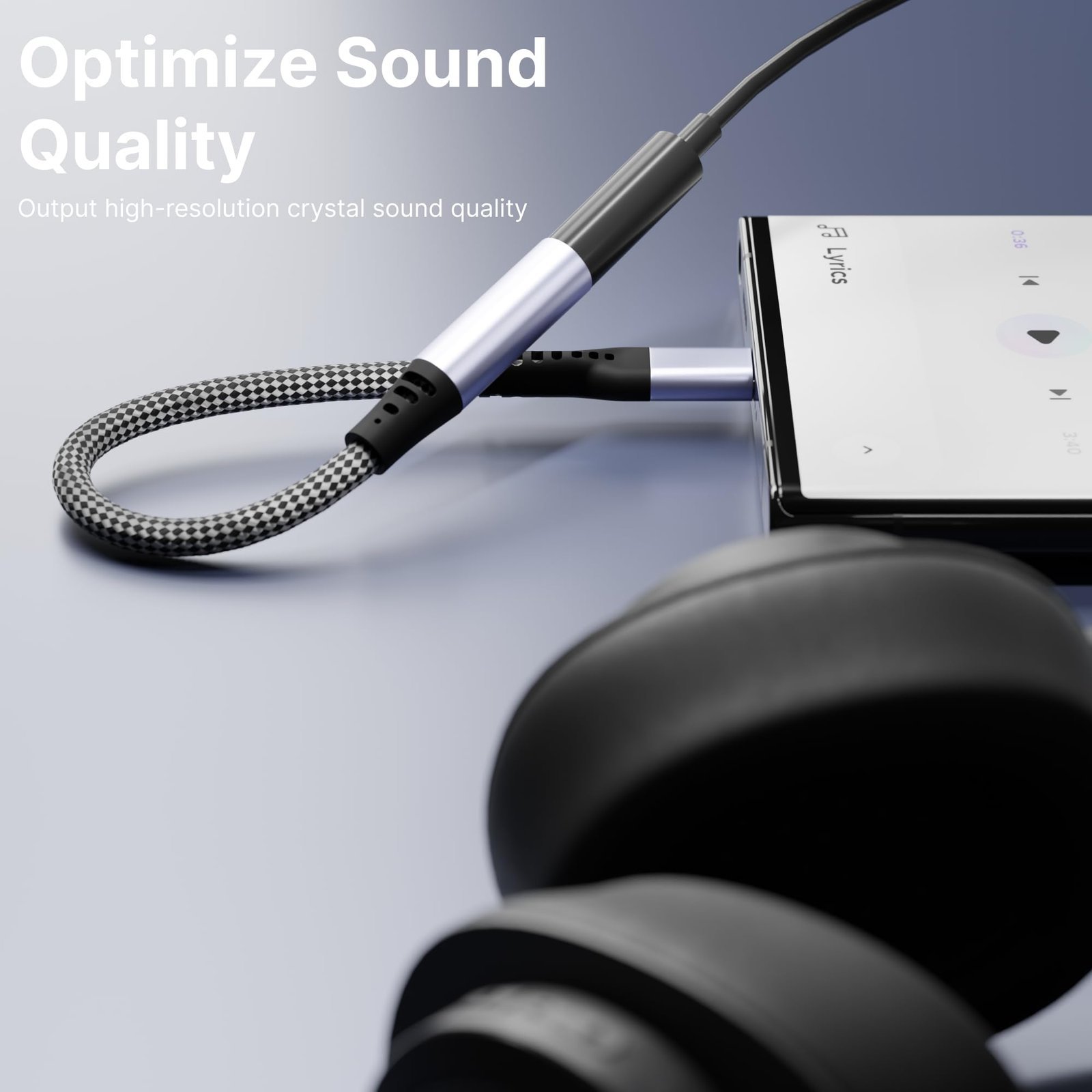 Type C to 3.5mm Audio Jack Adapter | AUX Headphone Converter with DAC - Image 4