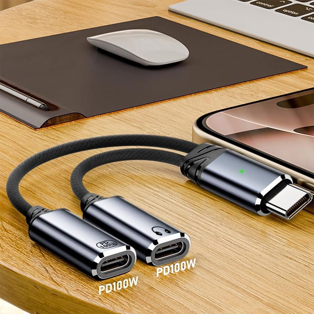 ® Multi USB C Splitter 1 in 2 Out Adapter with Audio, Charging, Data - Image 6