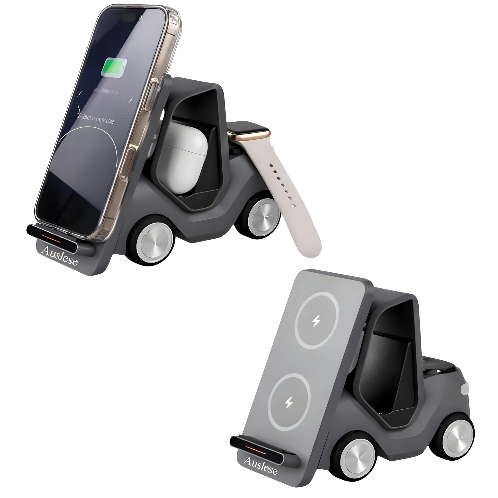 Multi-Device 3-in-1 Wireless Charging Station, 15W Foldable Magnetic Charger Stand and Compact Travel Power Pad - Image 3