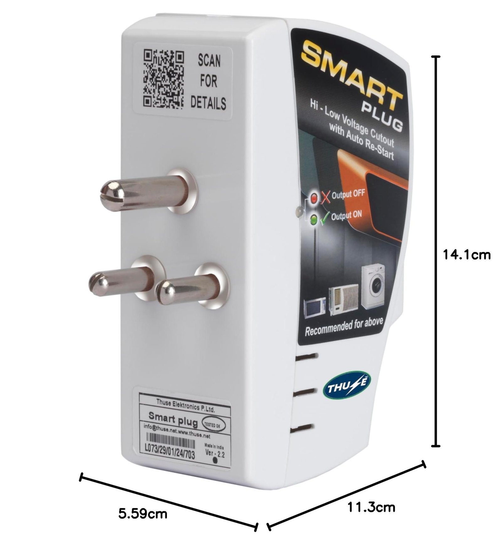 16A (White), Voltage Protector for Washing Machine, Smart Water Heater, Microwave Oven, Dishwasher, AC, EV Charger, Over-Under Voltage Protector with Surge Protection Upto 4000 Volts - Image 5